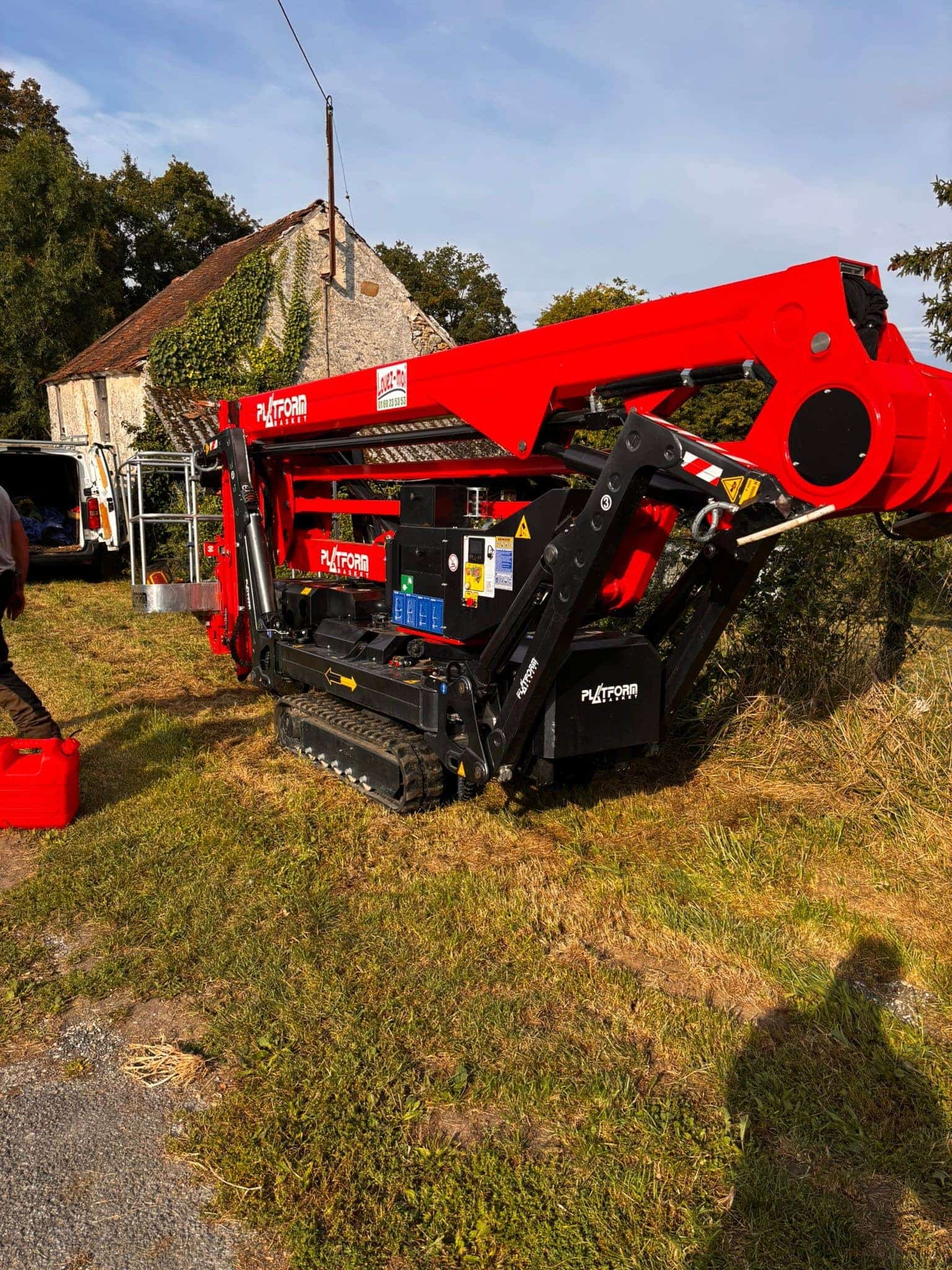 Nacelle araignée sur chenilles, matériel professionnel Green Line Solutions